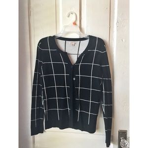 🖤 Windowpane check cardigan
